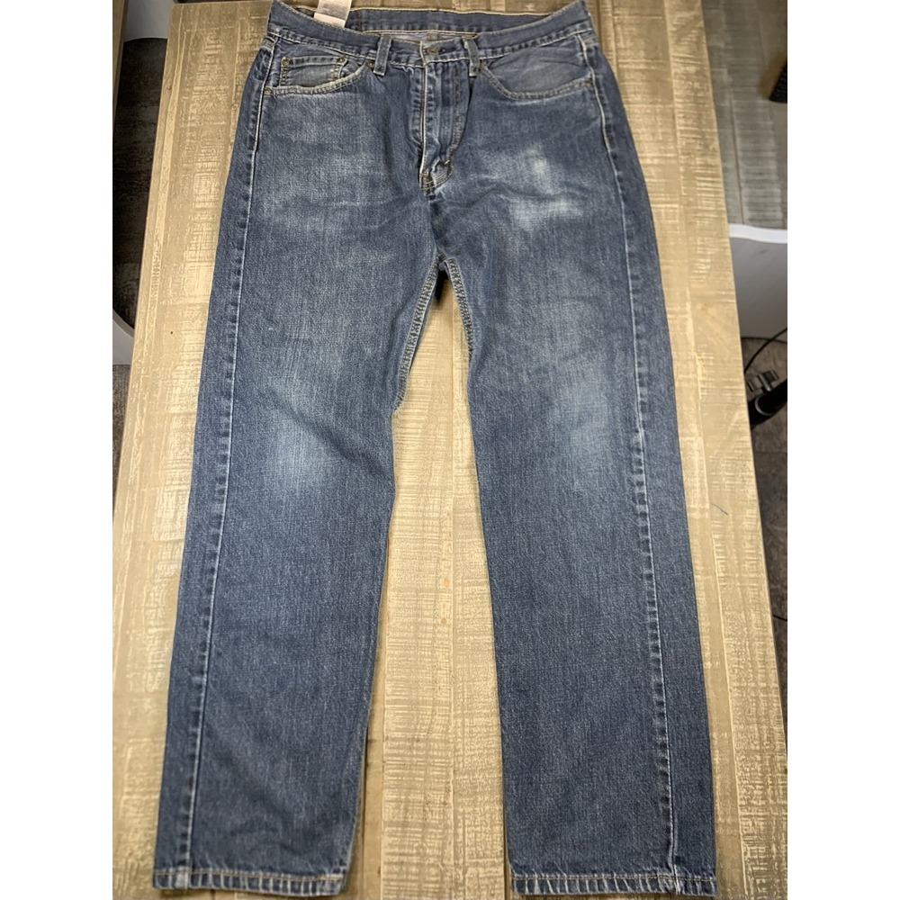 Levi's 505 Straight Leg Jeans Mens 33x32 REG Blue Medium Wash Denim 00505-0059
